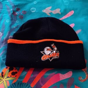 Gulls Black and Orange Knit Beanie
